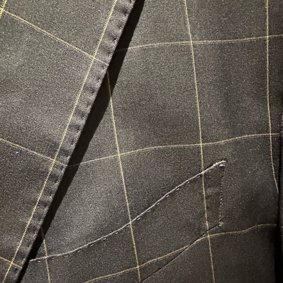 Boggi Milano Men’s Summer Pinstripe Suit Jacket, Navy - US 42/EU 52 - Picture 4 of 5